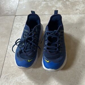 Nike boys size 2 Blue and Yellow sneakers